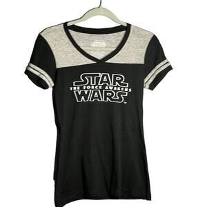 Star Wars Black and Gray Short Sleeve T Shirt Size Small
